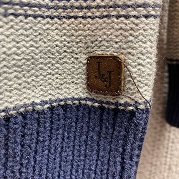Janie and Jack striped longsleeve pull over sweater - Picture 3 of 4